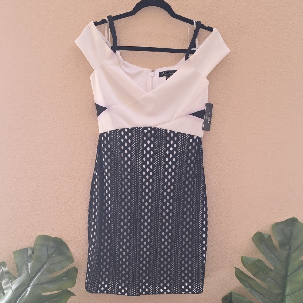 Guess Monochrome Patterned Mini Dress